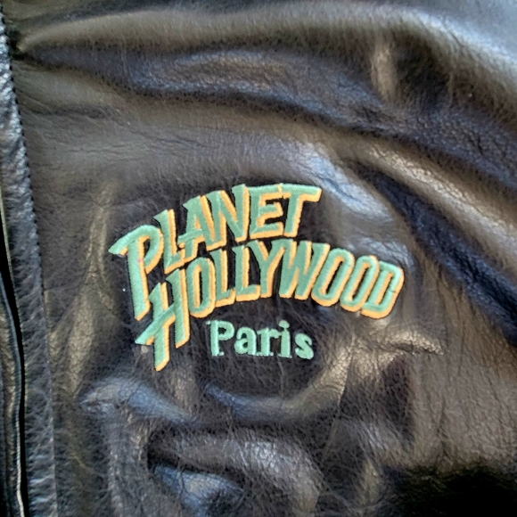 Men's Leather Bomber jacket Planet Hollywood Paris, France - Picture 3 of 9